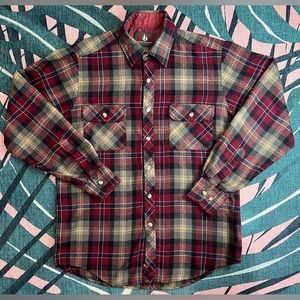 Vintage High Sierra By Mervyns Plaid Flannel Work Button Up Chore Shirt
